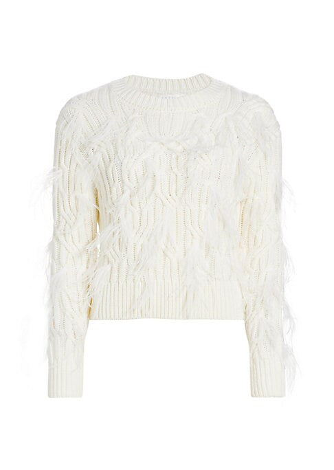 Feathered Knit Sweater