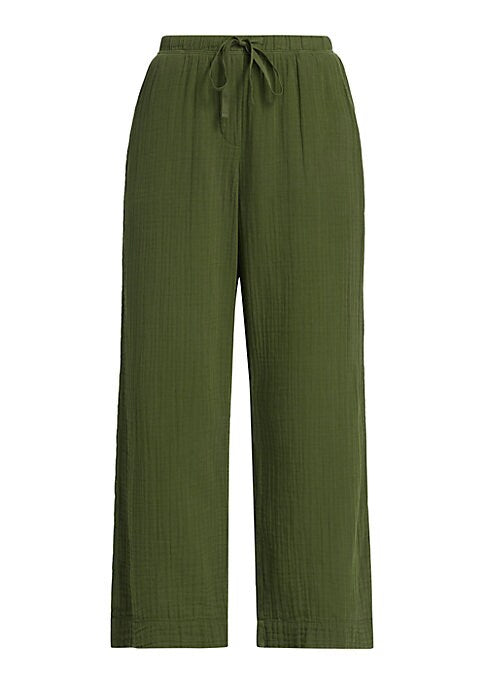 Cotton Wide-Leg Comfort Pants