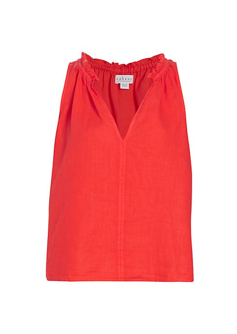 Luxe Ruffled Linen Top