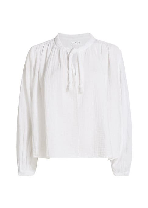 Airy Gauze Long Sleeve Top