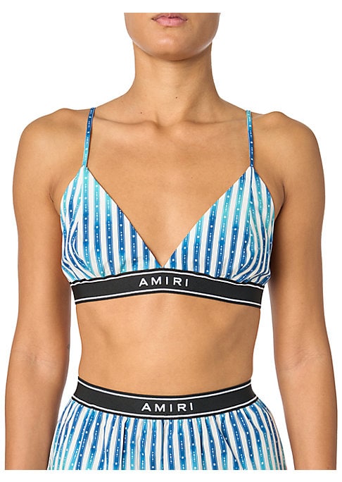 Stripe V-Neck Bra