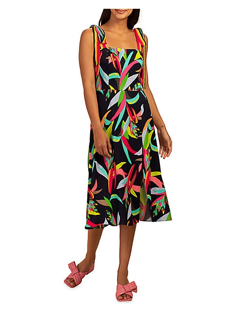 Vibrant Tie-Shoulder Dress
