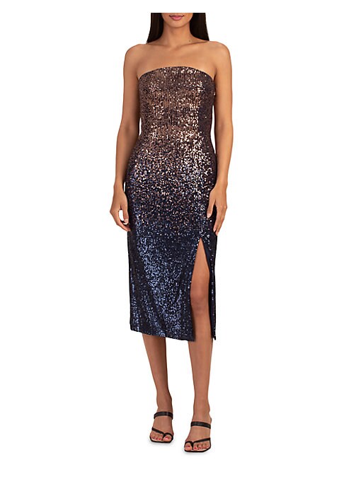 Ombré Sequin Midi Dress
