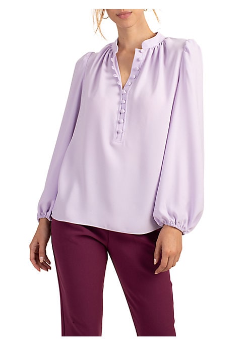 Puff Sleeve Button Top