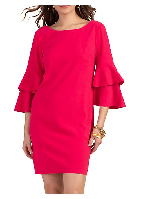 Bell-Sleeve A-Line Dress