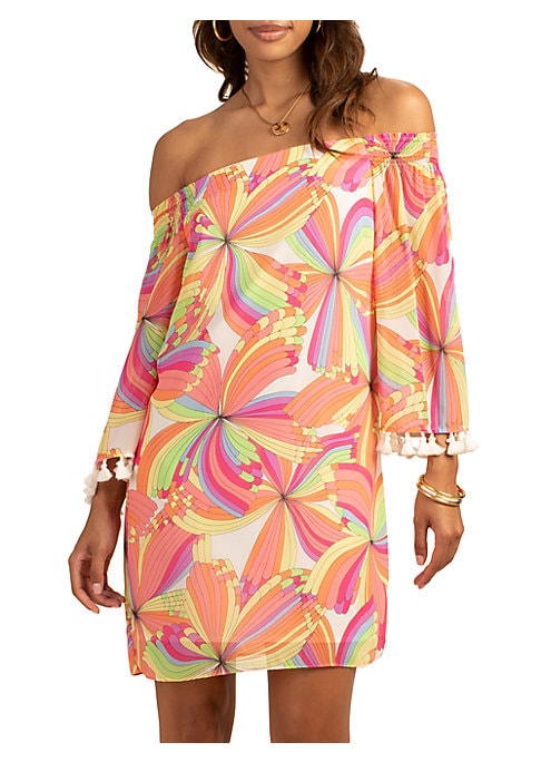 Floral Tassel Mini Dress