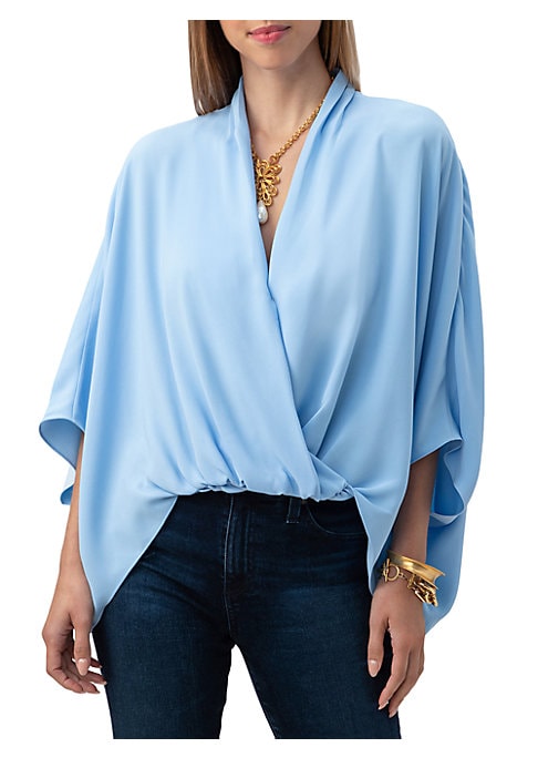 Elegant Draped Crepe Top