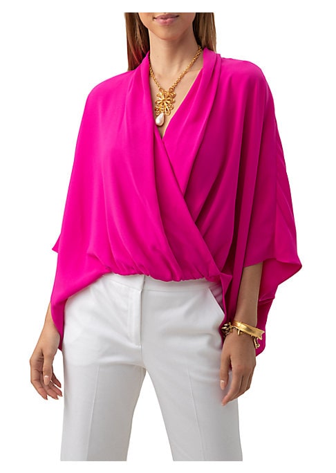 Satin Surplice Elegance Top