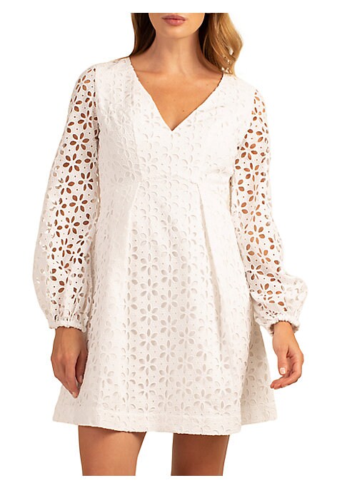Lace Pleated A-Line Dress