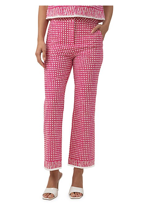 Flare Printed Crop Trousers