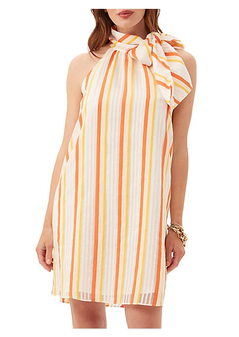 Chic Striped Bow Dress