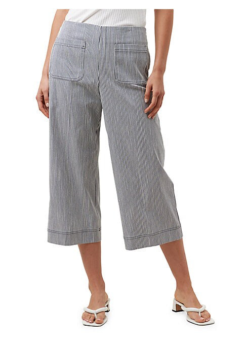 Striped Wide-Leg Culottes