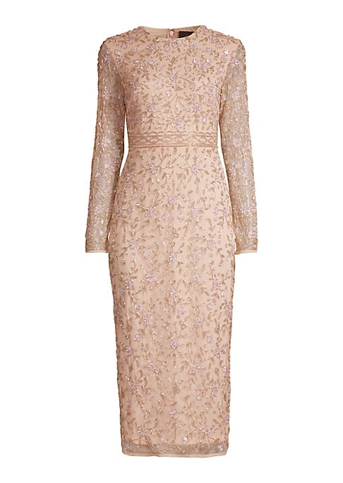 Beaded Floral Elegance Dress