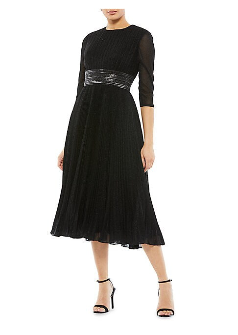 Chic Pleated Evening Dress