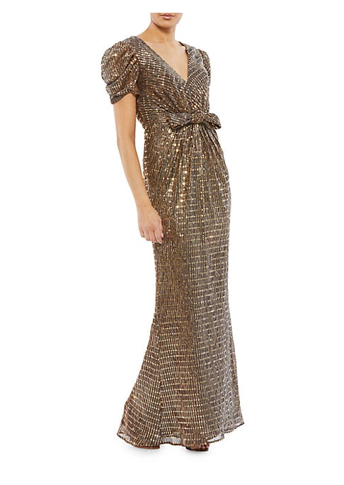 Glistening Bow-Tie Gown