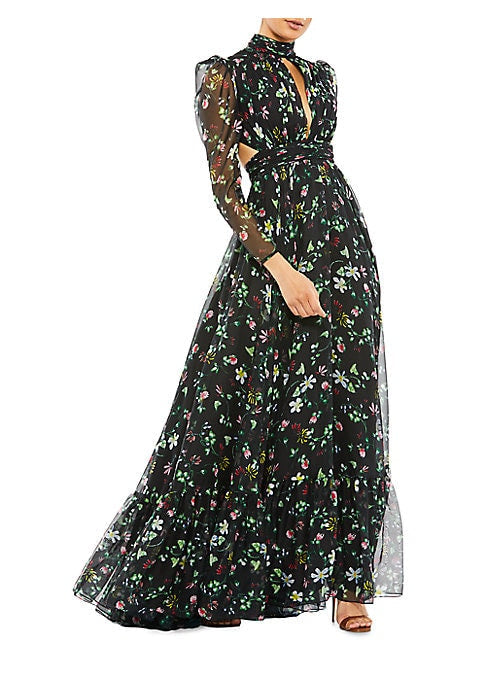Chic Floral A-Line Dress