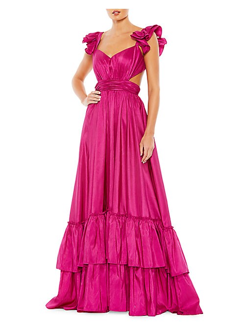 Princess Ruffle Satin Dress