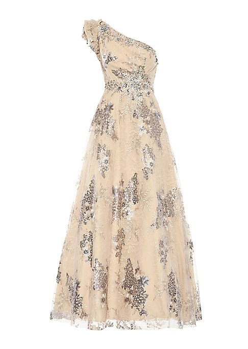 Glistening A-Line Evening Dress