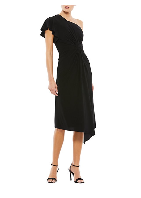 Elegant Asymmetrical Midi Dress
