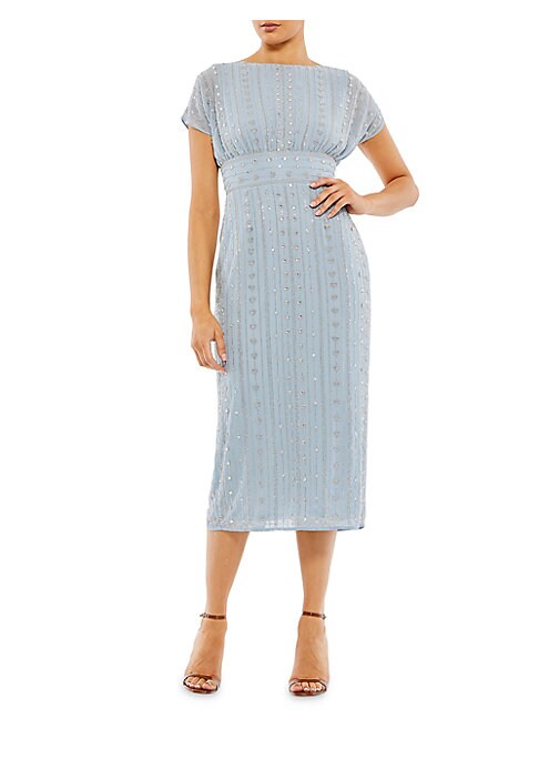 Glittering Mesh Midi Dress