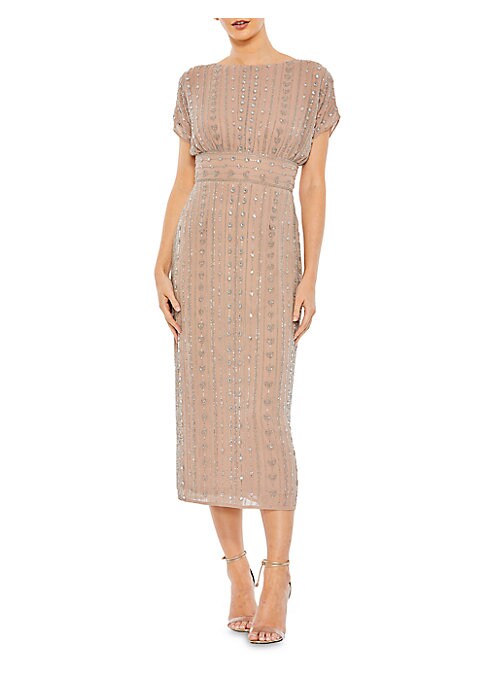 Sparkling Mesh Midi Dress