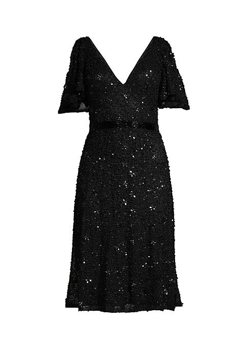 Sequin Glam A-Line Dress