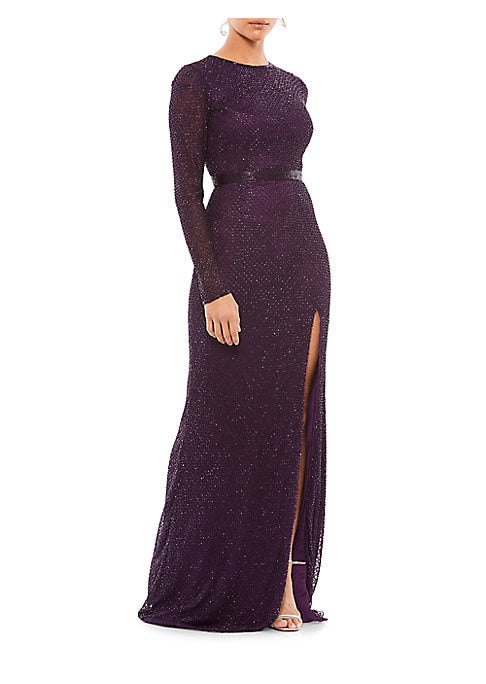 Glamorous Slit Sleeve Gown