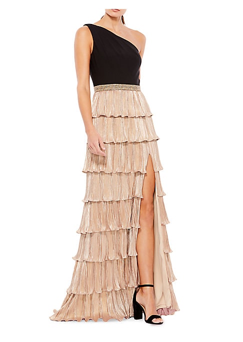 Elegant Ruffle A-Line Gown
