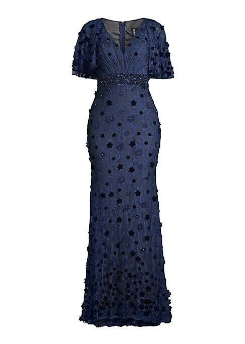 Embellished Floral Elegance Gown