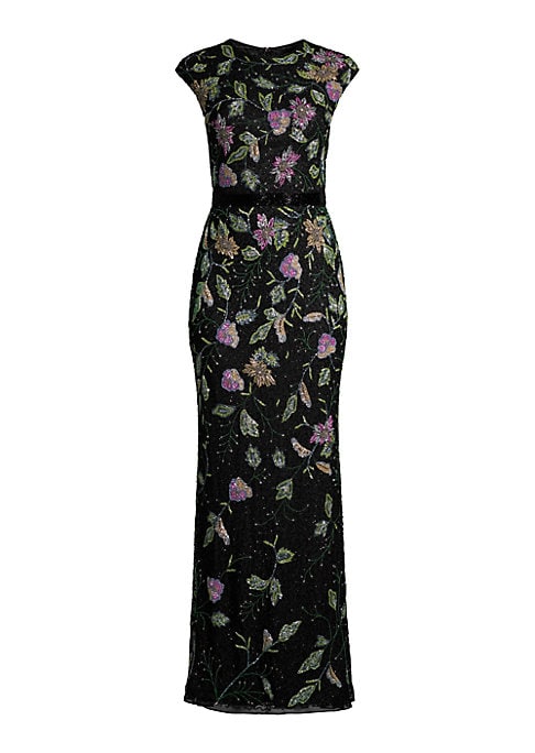 Floral Bead Elegance Gown