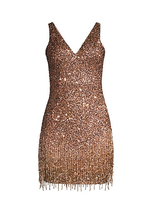 Shimmering V-Neck Dress