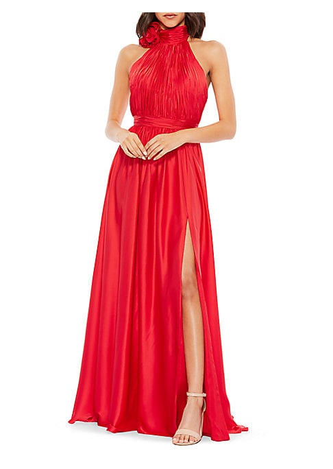 Elegant Pleated Evening Dress