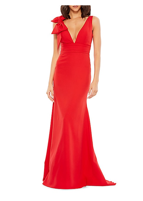 Elegant Bow A-Line Dress