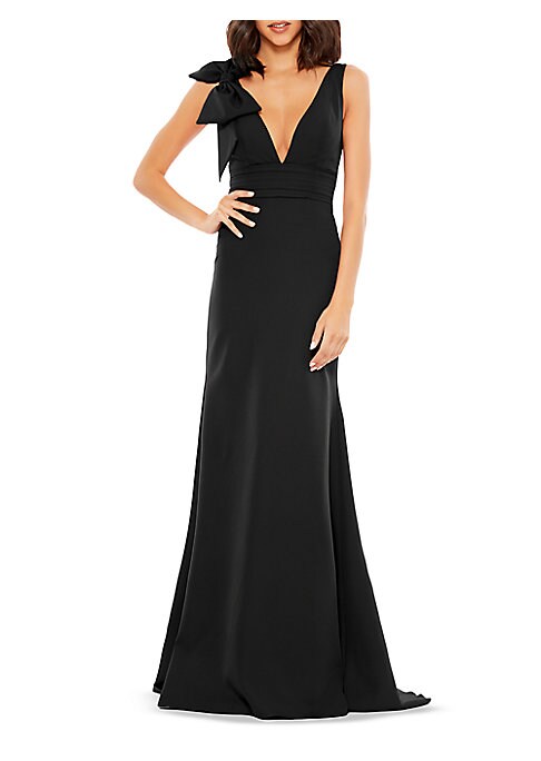 Elegant Bow-Shoulder Dress