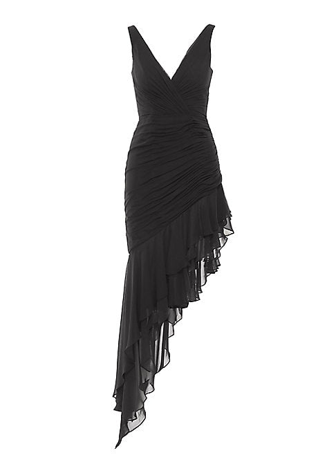 Chic Asymmetric V-Dress