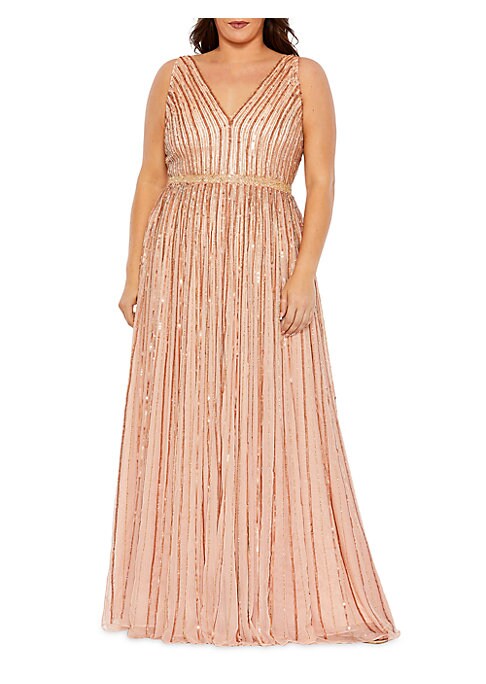 Glistening V-Neck Elegance