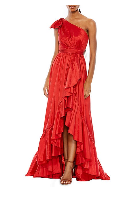 Ruffled Asymmetry Gown
