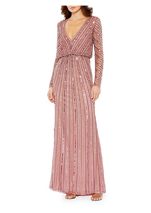 Glittering V-Neck Gown