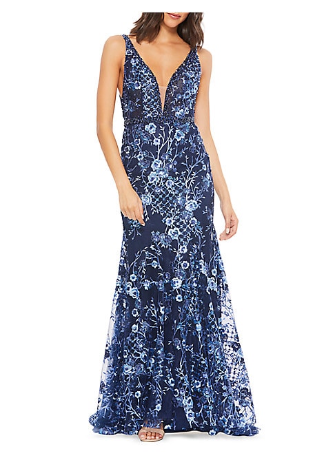 Floral V-Neck Dream Gown