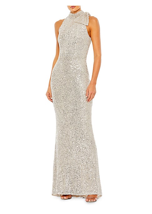 Glistening Halter Dress