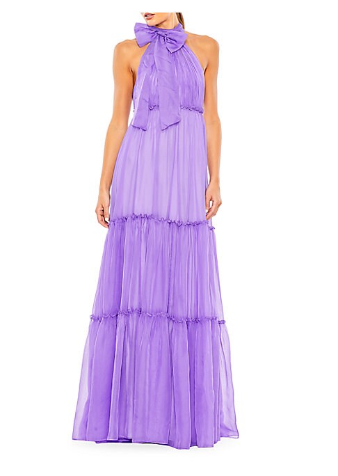 Bow-Detail Evening Dress