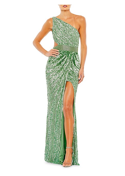Sparkling One-Shoulder Gown