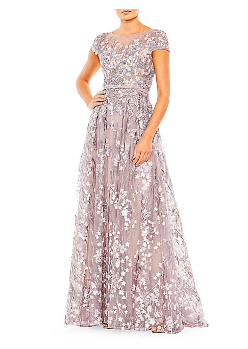 Embroidered Elegance Gown