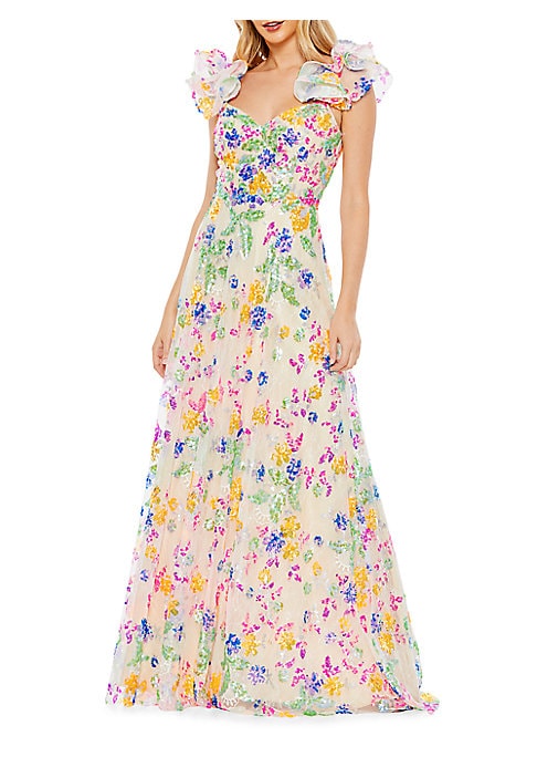 Beaded Floral Dream Gown