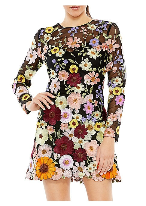 Floral Elegance Mini Dress