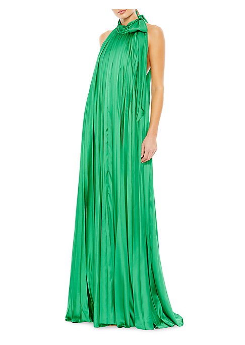Bow-Detail Satin Gown