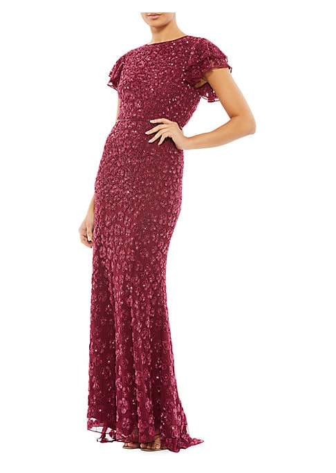 Sequin Blossom Column Dress