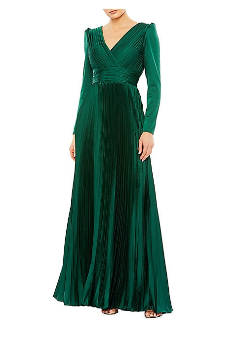 Vibrant Puff Sleeve Gown