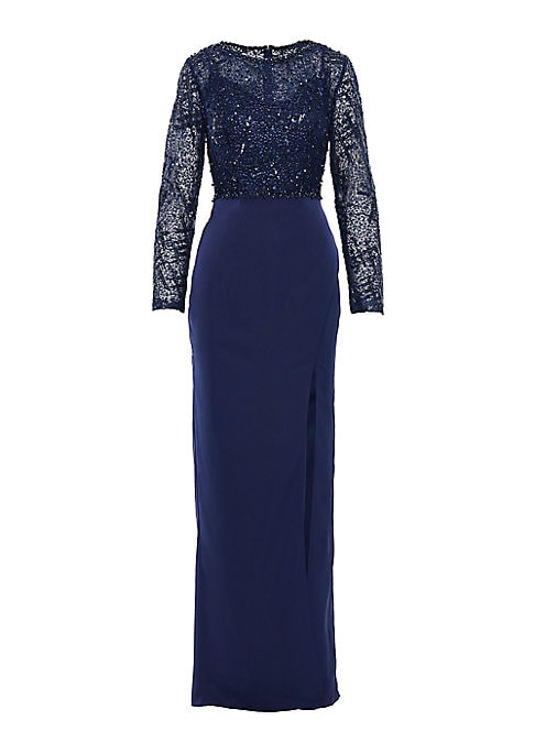 Elegant Beaded Evening Gown