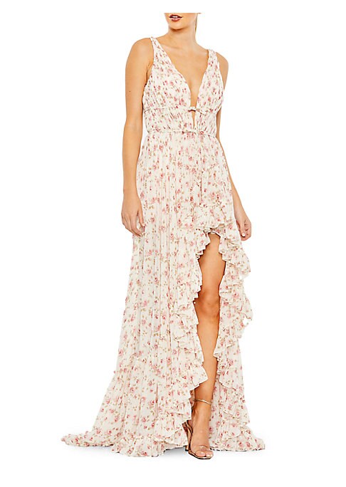 Elegant Floral Evening Dress